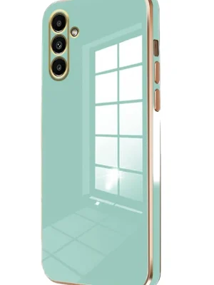 Newface Samsung Galaxy A55 5G Kılıf Volet Silikon - Açık Yeşil