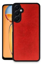 Newface Samsung Galaxy A56 Kılıf Aras Deri Kapak - Kırmızı - Görsel 2