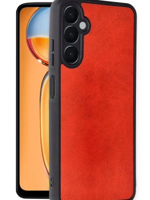 Newface Samsung Galaxy A56 Kılıf Aras Deri Kapak - Kırmızı