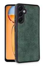 Newface Samsung Galaxy A56 Kılıf Aras Deri Kapak - Koyu Yeşil