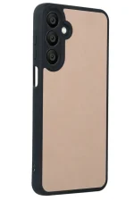 Newface Samsung Galaxy A56 Kılıf Aras Deri Kapak - Pudra - Görsel 2