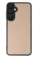 Newface Samsung Galaxy A56 Kılıf Aras Deri Kapak - Pudra - Görsel 3