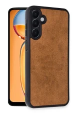 Newface Samsung Galaxy A56 Kılıf Aras Deri Kapak - Taba