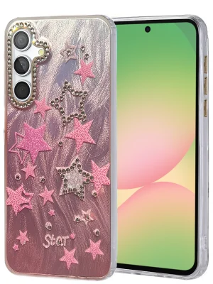 Newface Samsung Galaxy A56 Kılıf Blade Aynalı Desenli Kapak - Desen 7