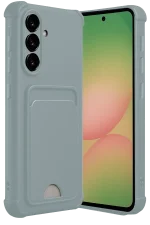 Newface Samsung Galaxy A56 Kılıf Kelvin Kartvizitli Silikon - Açık Yeşil