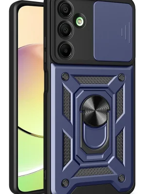 Newface Samsung Galaxy A56 Kılıf Pars Lens Yüzüklü Silikon - Lacivert