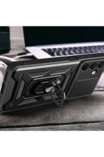 Newface Samsung Galaxy A56 Kılıf Pars Lens Yüzüklü Silikon - Yeşil - Görsel 2