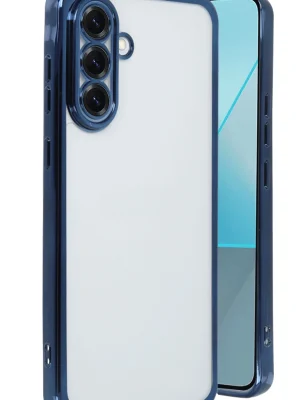 Newface Samsung Galaxy A56 Kılıf Razer Lensli Silikon - Lacivert