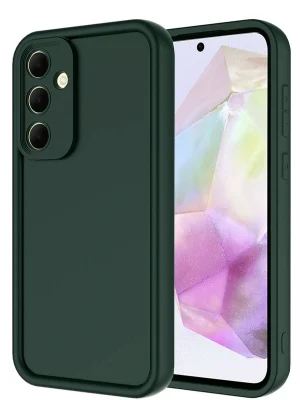 Newface Samsung Galaxy A56 Kılıf Viera Silikon - Koyu Yeşil