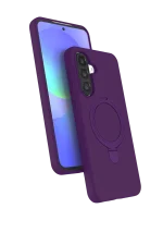 Newface Samsung Galaxy A56 Regal Magsafe Standlı Kapak - Derin Mor