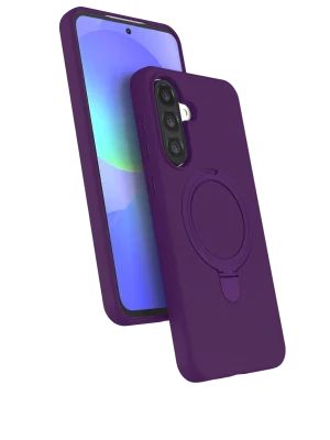 Newface Samsung Galaxy A56 Regal Magsafe Standlı Kapak - Derin Mor