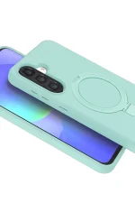 Newface Samsung Galaxy A56 Regal Magsafe Standlı Kapak - Su Yeşili - Görsel 2
