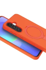 Newface Samsung Galaxy A56 Regal Magsafe Standlı Kapak - Turuncu - Görsel 2