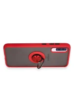 Newface Samsung Galaxy A70 Kılıf Montreal Yüzüklü Silikon Kapak - Kırmızı - Görsel 4