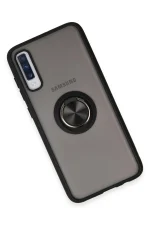 Newface Samsung Galaxy A70 Kılıf Montreal Yüzüklü Silikon Kapak - Siyah - Görsel 3