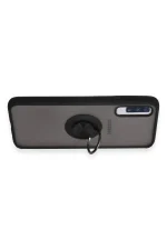 Newface Samsung Galaxy A70 Kılıf Montreal Yüzüklü Silikon Kapak - Siyah - Görsel 4