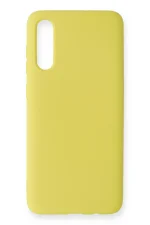 Newface Samsung Galaxy A70 Kılıf Nano içi Kadife Silikon - Sarı