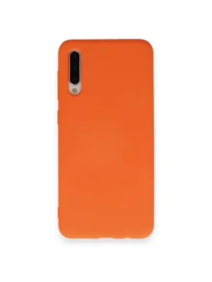 Newface Samsung Galaxy A70 Kılıf Nano içi Kadife Silikon - Turuncu