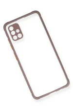 Newface Samsung Galaxy A71 Kılıf Miami Şeffaf Silikon - Açık Mor - Görsel 3