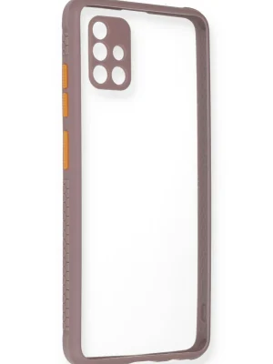 Newface Samsung Galaxy A71 Kılıf Miami Şeffaf Silikon - Açık Mor