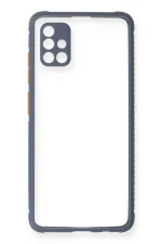 Newface Samsung Galaxy A71 Kılıf Miami Şeffaf Silikon - Gri - Görsel 2