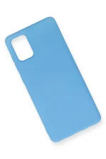 Newface Samsung Galaxy A71 Kılıf Nano içi Kadife Silikon - Mavi - Görsel 3