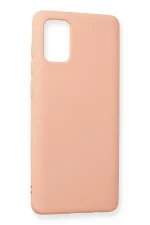 Newface Samsung Galaxy A71 Kılıf Nano içi Kadife Silikon - Pudra - Görsel 2