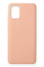 Newface Samsung Galaxy A71 Kılıf Nano içi Kadife Silikon - Pudra