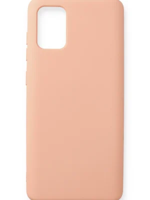 Newface Samsung Galaxy A71 Kılıf Nano içi Kadife Silikon - Pudra