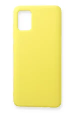 Newface Samsung Galaxy A71 Kılıf Nano içi Kadife Silikon - Sarı