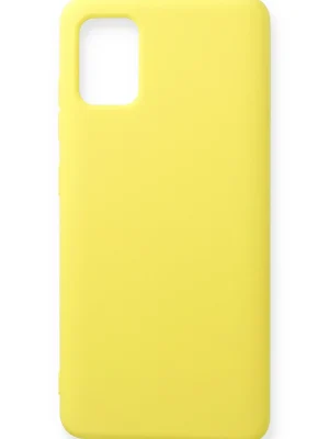 Newface Samsung Galaxy A71 Kılıf Nano içi Kadife Silikon - Sarı