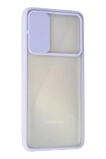 Newface Samsung Galaxy A71 Kılıf Palm Buzlu Kamera Sürgülü Silikon - Lila - Görsel 3