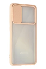 Newface Samsung Galaxy A71 Kılıf Palm Buzlu Kamera Sürgülü Silikon - Pembe - Görsel 3