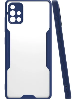 Newface Samsung Galaxy A71 Kılıf Platin Silikon - Lacivert