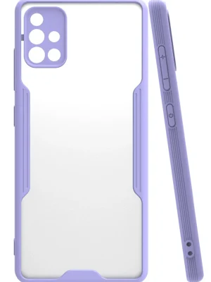 Newface Samsung Galaxy A71 Kılıf Platin Silikon - Lila