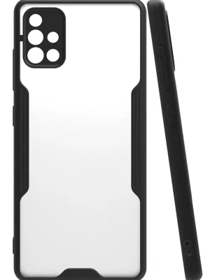 Newface Samsung Galaxy A71 Kılıf Platin Silikon - Siyah