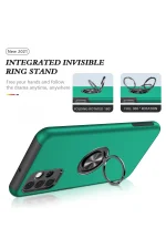 Newface Samsung Galaxy A72 Kılıf Elit Yüzüklü Kapak - Yeşil - Görsel 3