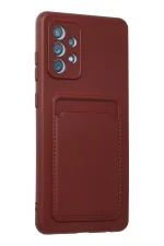 Newface Samsung Galaxy A72 Kılıf Kelvin Kartvizitli Silikon - Bordo - Görsel 2