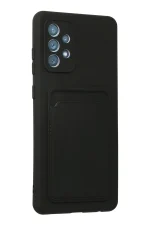 Newface Samsung Galaxy A72 Kılıf Kelvin Kartvizitli Silikon - Siyah - Görsel 2