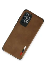 Newface Samsung Galaxy A72 Kılıf Loop Deri Silikon - Kahverengi - Görsel 2