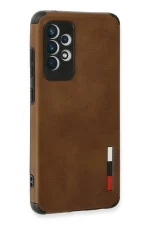 Newface Samsung Galaxy A72 Kılıf Loop Deri Silikon - Kahverengi - Görsel 3