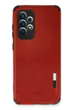 Newface Samsung Galaxy A72 Kılıf Loop Deri Silikon - Kırmızı