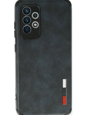 Newface Samsung Galaxy A72 Kılıf Loop Deri Silikon - Lacivert