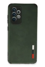 Newface Samsung Galaxy A72 Kılıf Loop Deri Silikon - Yeşil