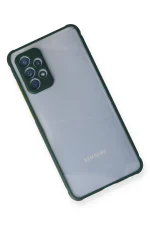 Newface Samsung Galaxy A72 Kılıf Miami Şeffaf Silikon - Koyu Yeşil - Görsel 3