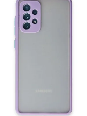 Newface Samsung Galaxy A72 Kılıf Montreal Silikon Kapak - Mor