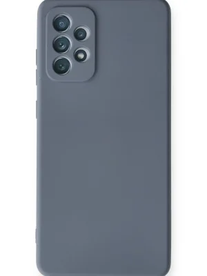 Newface Samsung Galaxy A72 Kılıf Nano içi Kadife Silikon - Gri