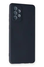 Newface Samsung Galaxy A72 Kılıf Nano içi Kadife Silikon - Lacivert - Görsel 2