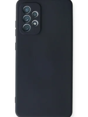 Newface Samsung Galaxy A72 Kılıf Nano içi Kadife Silikon - Lacivert