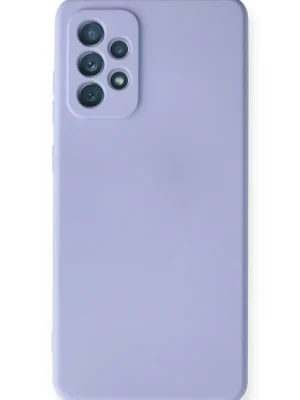 Newface Samsung Galaxy A72 Kılıf Nano içi Kadife Silikon - Lila